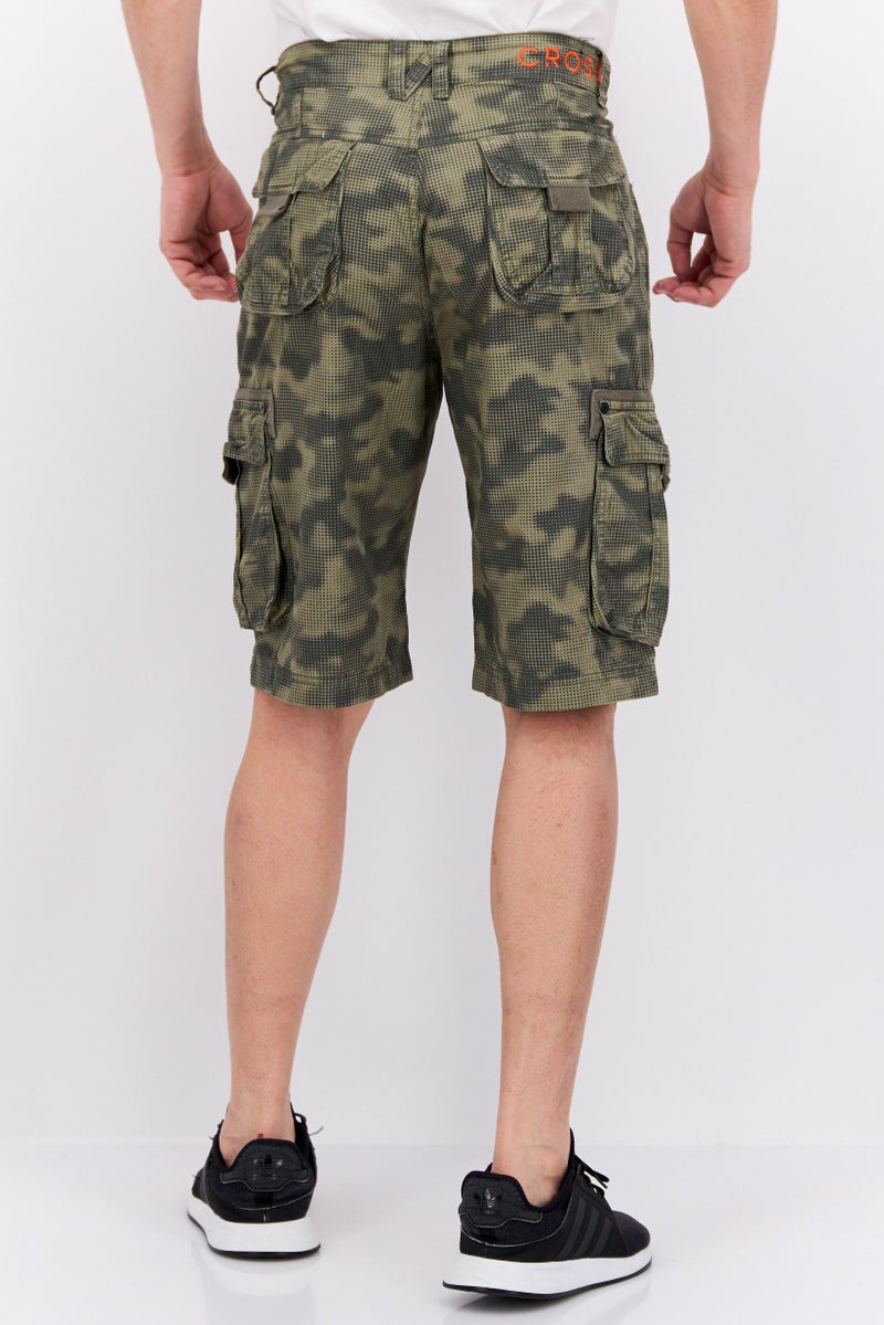 CROSSHATCH Men Regular Fit Camouflage Cargo Shorts, Multicolor - Image 4
