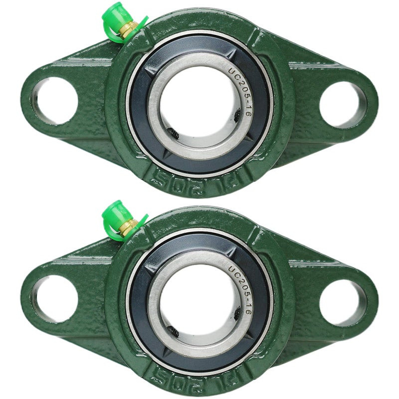 SACKORANGE 2 Pack UCFL20516 Pillow Block Bearing Flange Mount Ball Bearing Unit 1 Bore 2Bolt Flange Self Aligning Cast Iron Housing Set Screw Locking Style Flange Pillow Block Bearing UCFL205 - Image 2