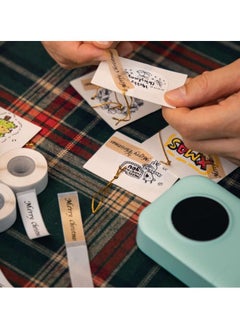 phomemo 3 Roll D30 Adhesive New Year Decoration Pattern With Border Label Paper 1/2" X 1 7/8" 130 Labels/Roll, Black On White, For Gift, Halloween Christmas Decoration  - Image 5