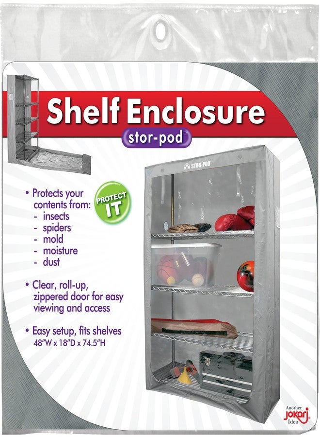 Jokari 74x48x18 Inch Storage Shelf Enclosure, Durable Wire Shelving Cover, Best Protection for Shelves, Keeps Out Dust, Dirt, Insects and Moisture, Keeps Your Items Guarded from External Elements - Image 1