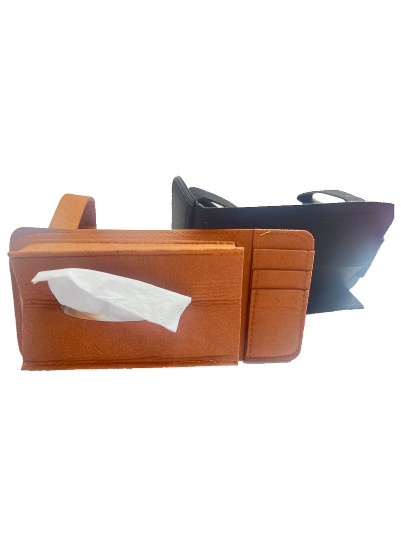 Generic Car Sun Visor Tissue Box Felt Napkin Holder Hanging Car Sun Shade Storage bag  - Image 2