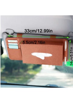 Generic Car Sun Visor Tissue Box Felt Napkin Holder Hanging Car Sun Shade Storage bag  - Image 3
