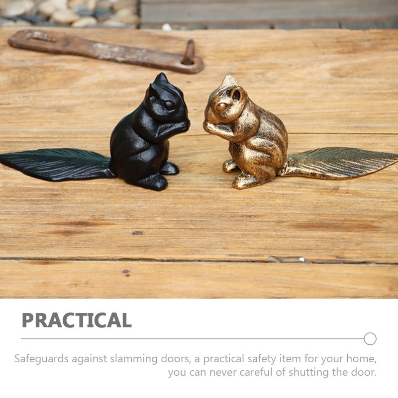 Cast Iron Door Decorative Squirrel Shaped Door Anti-collision Door - Image 5