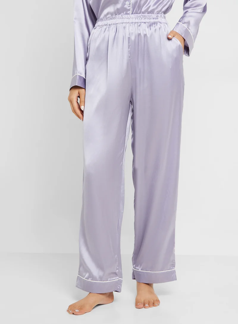 Khizana Satin T-shirt Pyjama Set