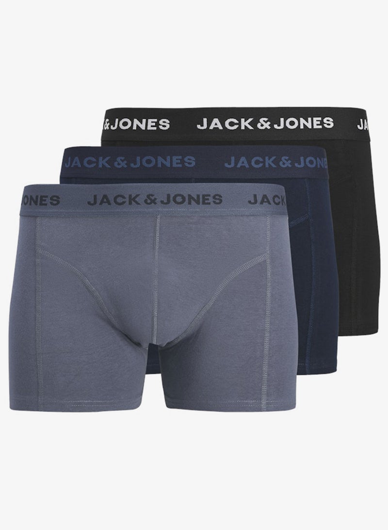 Jack & Jones Junior Kids 3 Pack Jacjeremiah Solid Trunks - Image 1