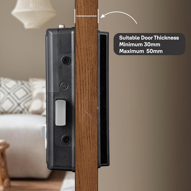 Yale Reflecta Digital Door Lock with PIN Access, Mirror Finish, Auto-Locking, Emergency Power & Low Battery Alert – Ideal for Wooden Doors, Easy Installation - Image 3