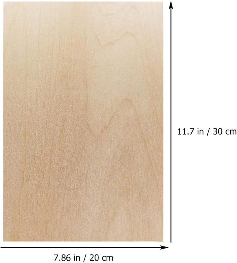 FRCOLOR 6pcs Rectangle Wooden Slices 20x30cm 2mm Thick DIY Wood Chips Unfinished Wood Pieces for Painting and Crafting Art Projects - Image 2