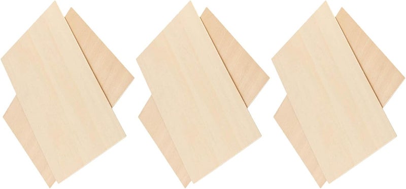 FRCOLOR 6pcs Rectangle Wooden Slices 20x30cm 2mm Thick DIY Wood Chips Unfinished Wood Pieces for Painting and Crafting Art Projects - Image 1