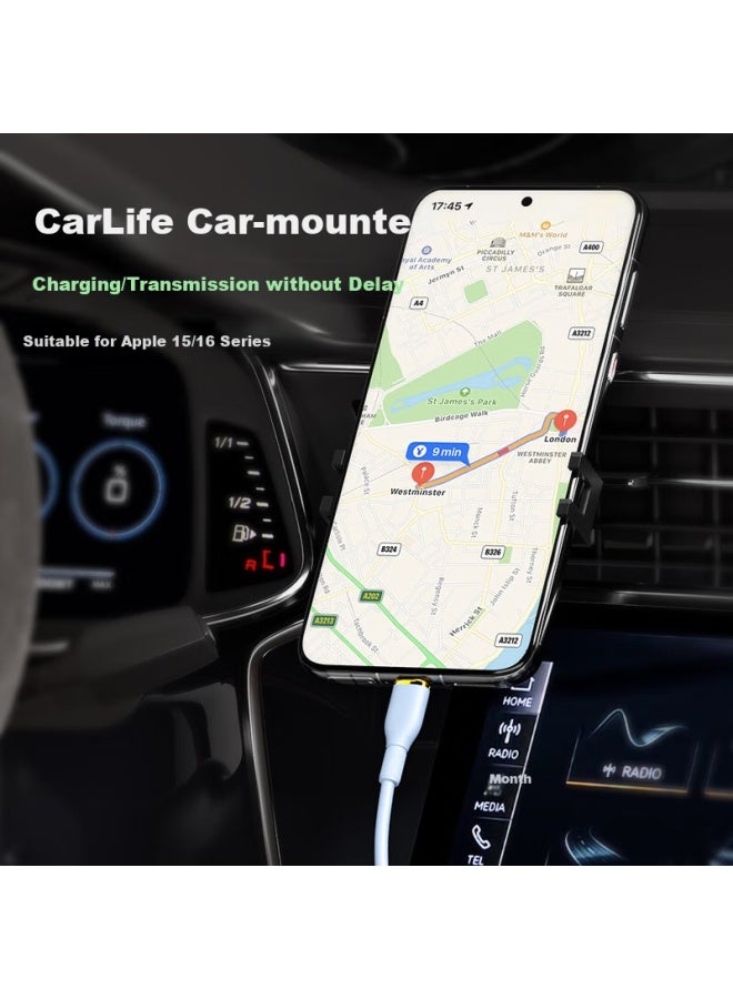 Zitai Apple 16/15 Data Cable Car Spring Telescopic Charging Cable Double Type-C Iphone 16/15 Mobile Phone 1.2M Blue - Image 3