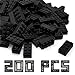 RWDTER 200 Pieces Classic Building Brick 2x4 Creative Building Toy DIY Suitable for Boys Girls and Teenagers Aged 6 Compatible with Lego 3001 Bulk Block Set Black - Image 2