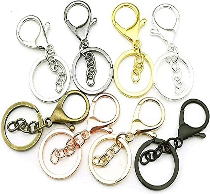 DIY Crafts DIY Crafts 30 Pcs, 25mm ChromeSilver, Metal Larger Lobster Clasps Swivel Hooks for Keychain Key Rings Clip Connector DIY Bags Art Crafts Jewelry Making Findings Bag (30 Pcs, 25mm ChromeSilver)  - Image 3