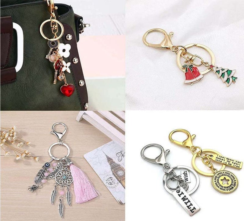 DIY Crafts DIY Crafts 30 Pcs, 25mm ChromeSilver, Metal Larger Lobster Clasps Swivel Hooks for Keychain Key Rings Clip Connector DIY Bags Art Crafts Jewelry Making Findings Bag (30 Pcs, 25mm ChromeSilver)  - Image 5