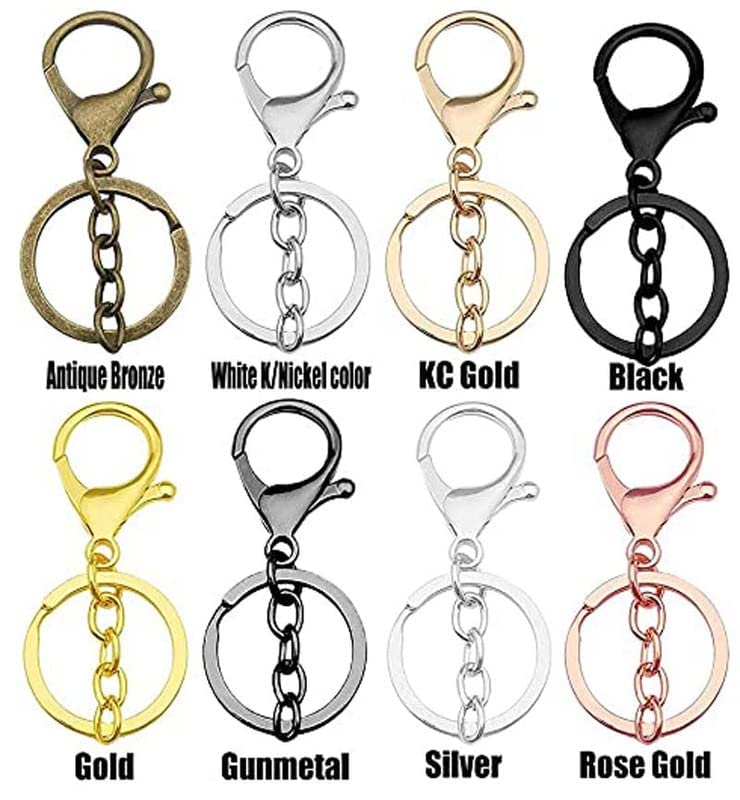 DIY Crafts DIY Crafts 30 Pcs, 25mm ChromeSilver, Metal Larger Lobster Clasps Swivel Hooks for Keychain Key Rings Clip Connector DIY Bags Art Crafts Jewelry Making Findings Bag (30 Pcs, 25mm ChromeSilver)  - Image 4