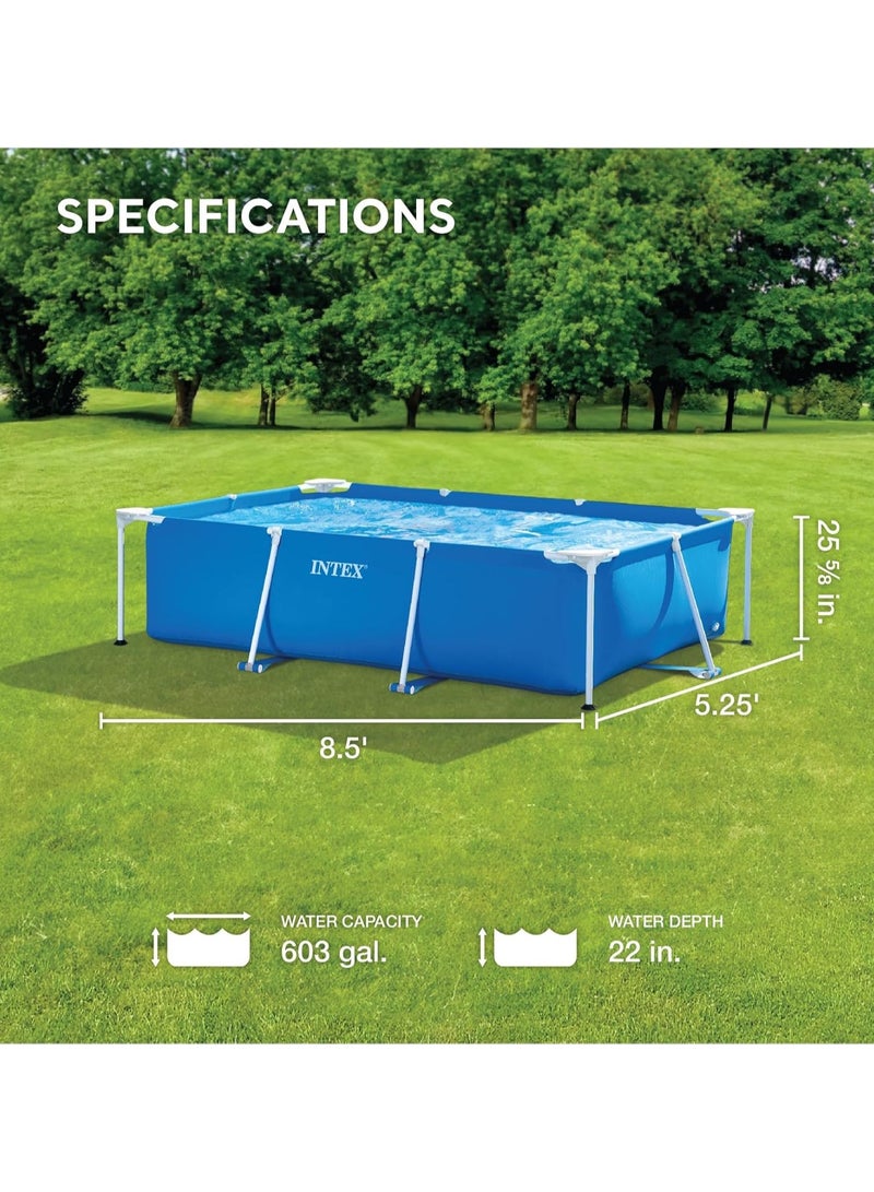 Intex Rectangular Metal Frame Pool - 28271, Multi Color 260cm x 160cm x 65cm - Image 2