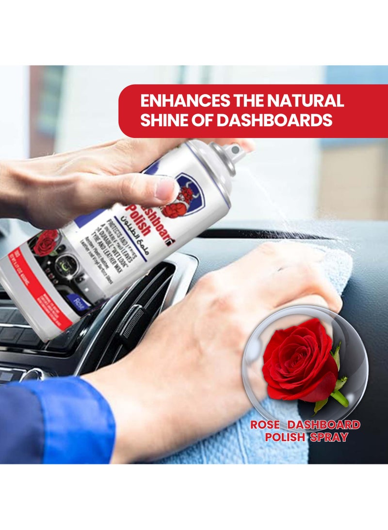 BYSON Rose Dashboard Polish Spray - Long Lasting Glossy Finish, Floral Car Fragrance, Easy Spray for UV Protection, Dust Removal, and Non-Greasy Shine for All Dashboard Surfaces - Image 5