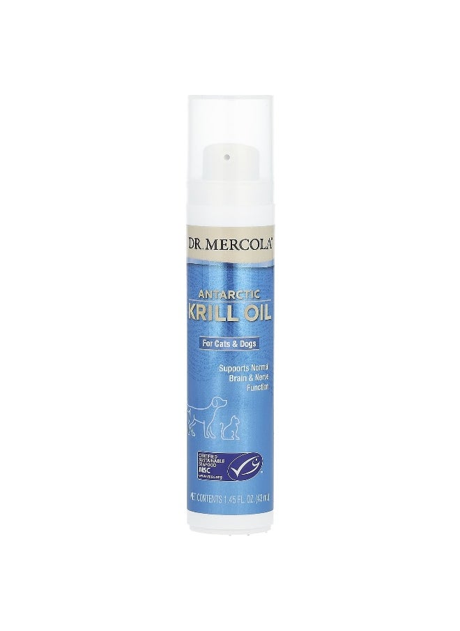 Dr. Mercola Dr. Mercola, Antarctic Krill Oil, For Cats & Dogs, 1.45 fl oz (43 ml)  - Image 1