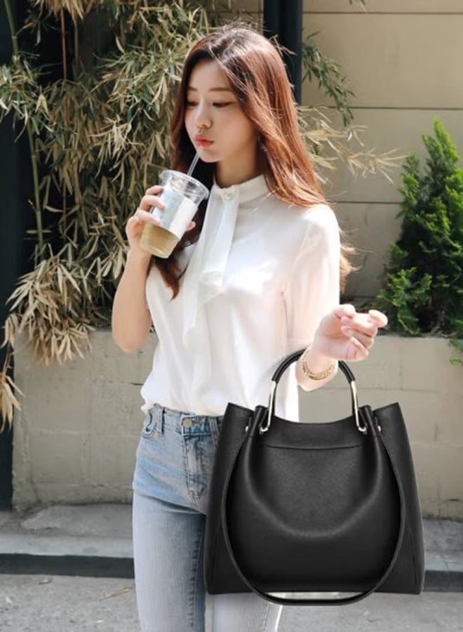 Goolsky Women's 3-Piece Fashion Handbag Set: Tote Bag, Shoulder Bag & Top-Handle Satchel Purse - Image 2