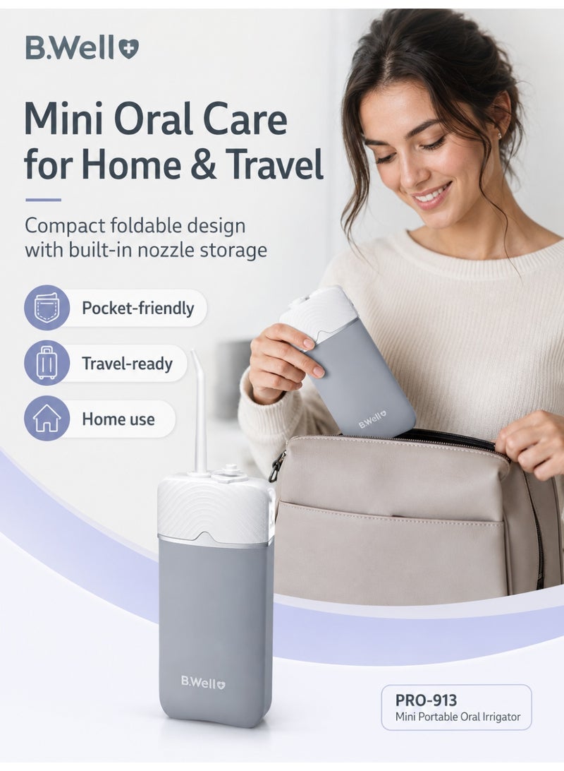 B.Well PRO-913 Mini Portable Oral Irrigator with 150 ml Tank, 3 Modes & Micro USB Charging - Image 4