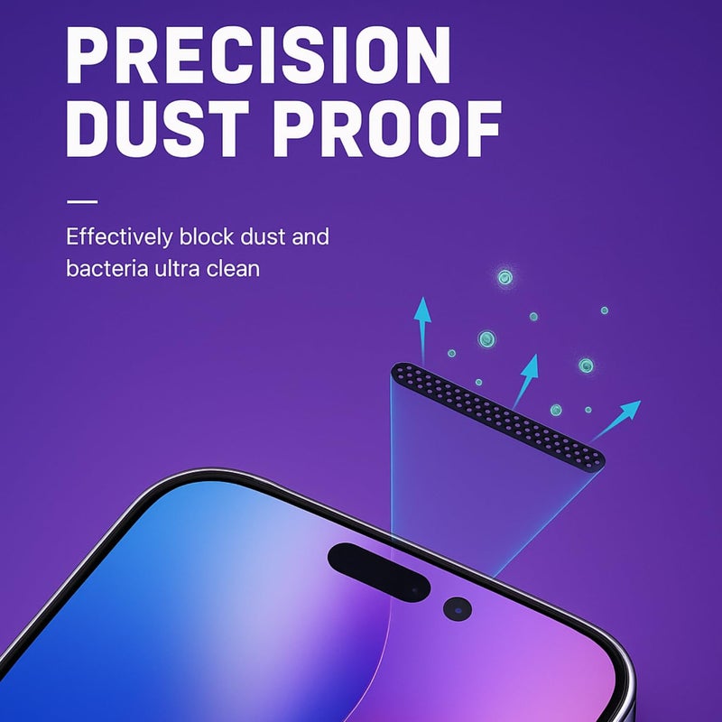 SPCORE Tempered Glass Screen Protector Compatible for iphone 16e, iPhone 14, iPhone 13 and iPhone 13 Pro (6.1 Inch) with Edge to Edge Coverage and Easy Installation kit, Black - Image 3