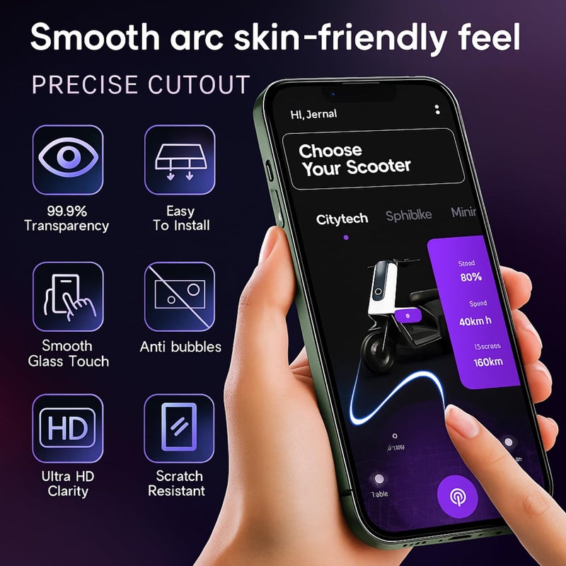 SPCORE Tempered Glass Screen Protector Compatible for iphone 16e, iPhone 14, iPhone 13 and iPhone 13 Pro (6.1 Inch) with Edge to Edge Coverage and Easy Installation kit, Black - Image 5
