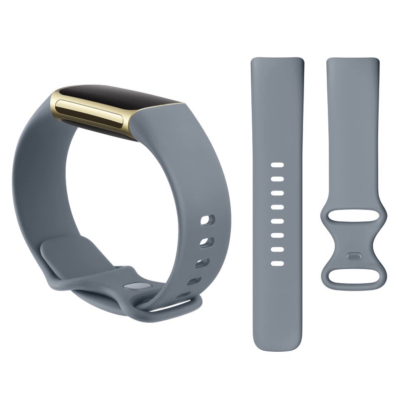 AK حزام AK الرياضي متوافق مع أساور Fitbit Charge 6 / Fitbit Charge 5 للنساء والرجال، أشرطة استبدال ناعمة كلاسيكية للأساور Fitbit Charge 6 / 5 متقدمة لمراقبة اللياقة البدنية والصحة (أزرق) - Image 4
