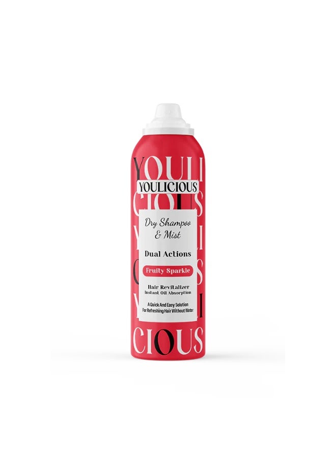Youlicious Dry Shampoo & Mist Fruity Sparkle 200ml - Image 1