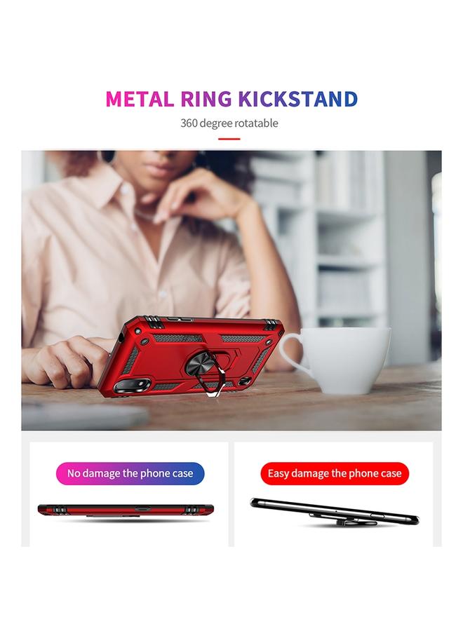 S-TOP Case For Samsung Galaxy M01 Shockproof TPU + PC Protective Case with 360 Degree Rotating Holder - Image 4