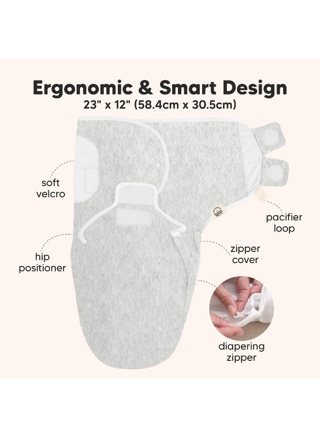 KeaBabies Soothe Zippy Swaddle Wrap 3 Pack, Easy Zip Swaddle, Aspire - Image 2