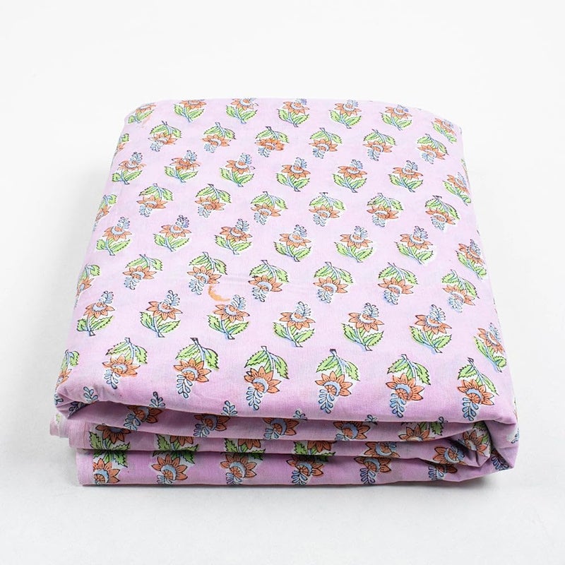 DMAASA Hand Block Print Pure Cotton Fabric Piece Craft and Dress Making Cloth Piece Long 44 Inch Wide Clothing Piece for Women Kurti Top Men Shirt Cushion Pillow and Table Cover 5 Meter - Image 3