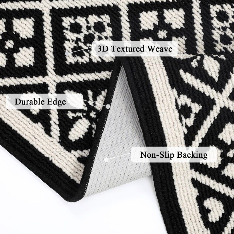 Ileading Indoor Door Mat 24" X 36"Absorbent Dog Muddy Paws Mat Low-Profile Entrance Small Runner Rug with Non-Slip Rubber Backing Machine Washable Inside Black Welcome Mats - Image 4