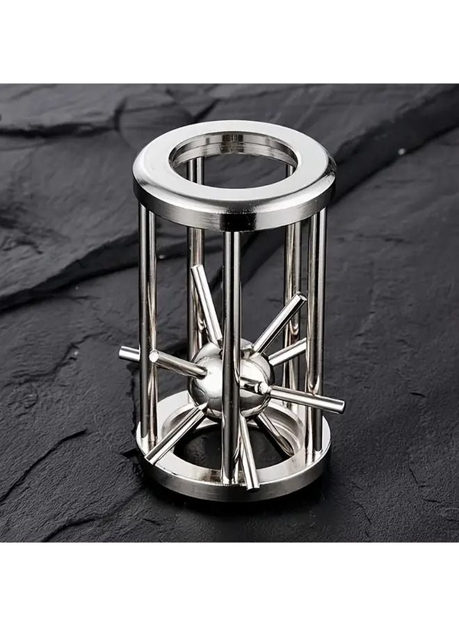 Stainless Steel Challenge Cage Puzzle Game Adult Multi Layer Brain Teaser Toy - Image 1