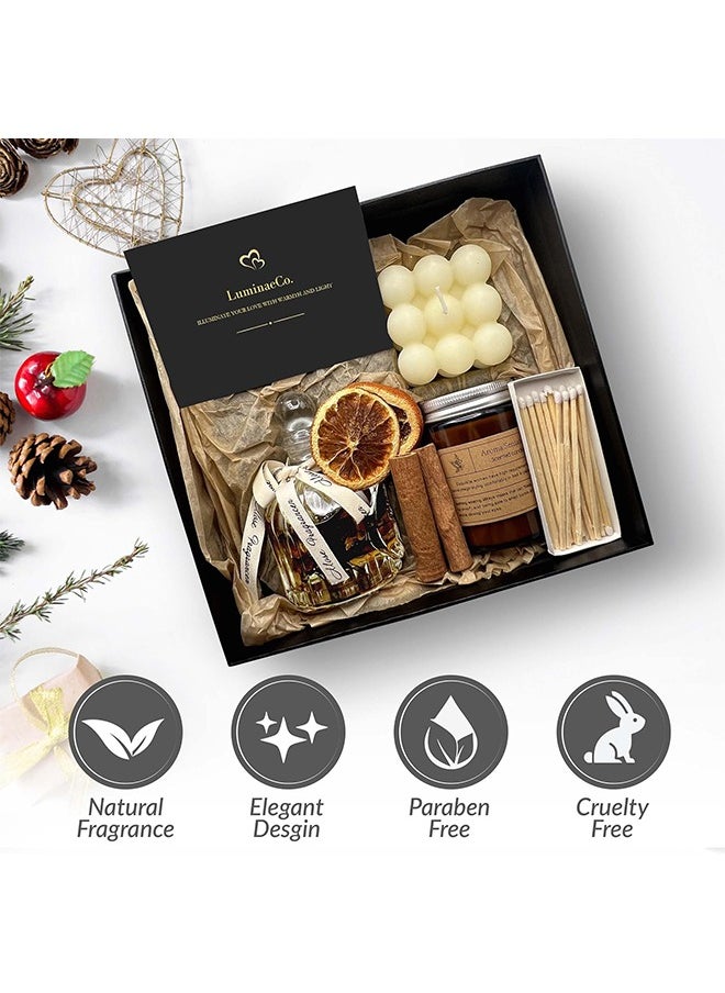 Golden Rose Aromatherapy Candle Luxury Dried Flower Scented Candles Natural Soy Aromatherapy Candle Gift for for Home Spa Bath Yoga Travel - Amber Jar Candles for Women, Perfect Gift for Birthday, Valentine, Anniversary  - Image 2