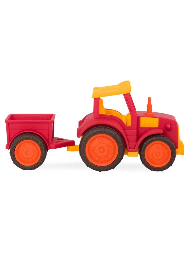 BATTAT Battat- Wonder Wheels- Red Toy Tractor And Trailer - Farm Toys For Kids, Toddlers - Pretend Play - Recyclable Materials - 1 year +  - Image 1