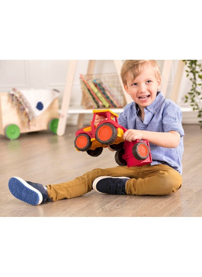 BATTAT Battat- Wonder Wheels- Red Toy Tractor And Trailer - Farm Toys For Kids, Toddlers - Pretend Play - Recyclable Materials - 1 year +  - Image 2