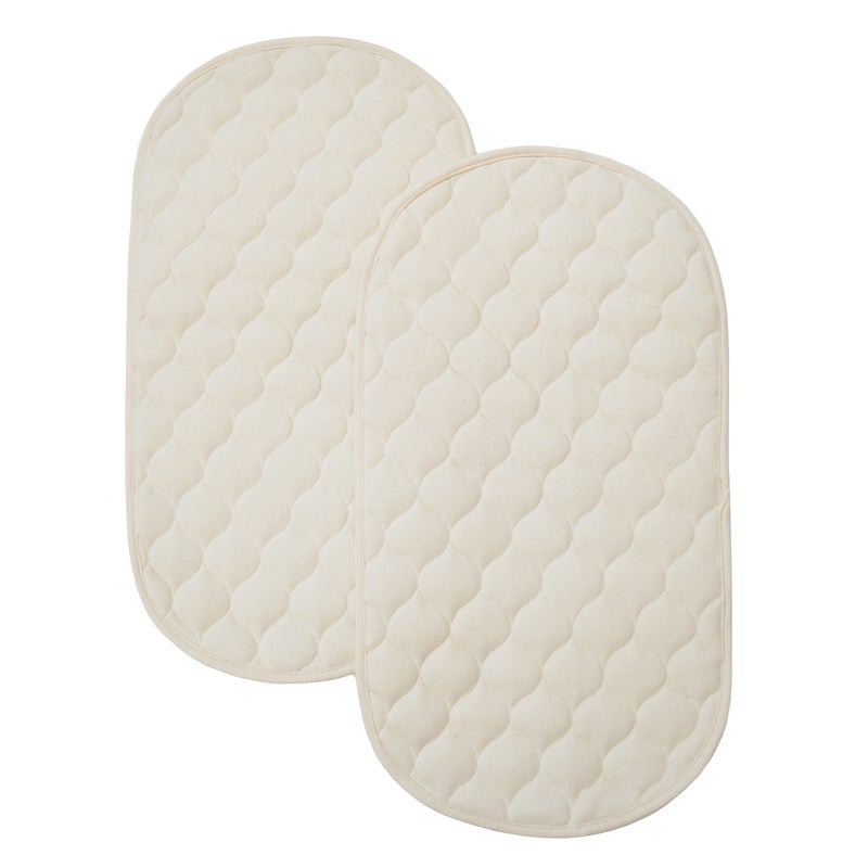American Baby Company American Baby Company 2 Pack Waterproof Quilted Playard Changing Table Protector Pads Made with Organic Cotton Top Layer 23 x 12