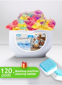 FASHION DIAMOND All In One 120 Laundry Capsules Stain Removal Detergent Pods Megapack 600grams  - Image 1