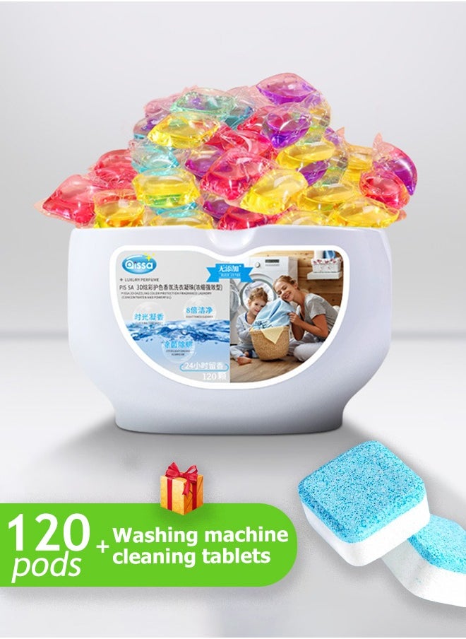 FASHION DIAMOND All In One 120 Laundry Capsules Stain Removal Detergent Pods Megapack 600grams  - Image 1