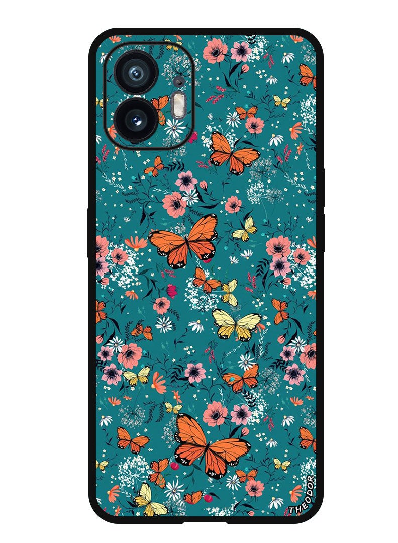Theodor Protective Case Anti Scratch Shock Proof Bumper Cover For Nothing Phone (2) Butt Flowers - Image 1