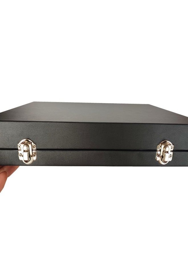 Ebonee Wooden Jewelry Organizer Tray Box with Clear Lid, Travel Rectangle Organization Storage Box with Metal Clasp, Velvet Blank Jewelry Display Case for Necklaces Bracelets Rings Accessories (Black) - Image 4