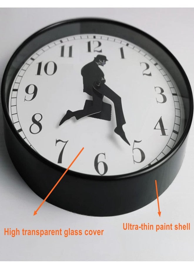 TANKRIN Ministry of Silly Walks Clock, Silly Walk Wall Clock, A Interesting Wall Clock for Bedroom Kitchen Living Room, Novelty Home Decor Gifts (Black) - Image 5