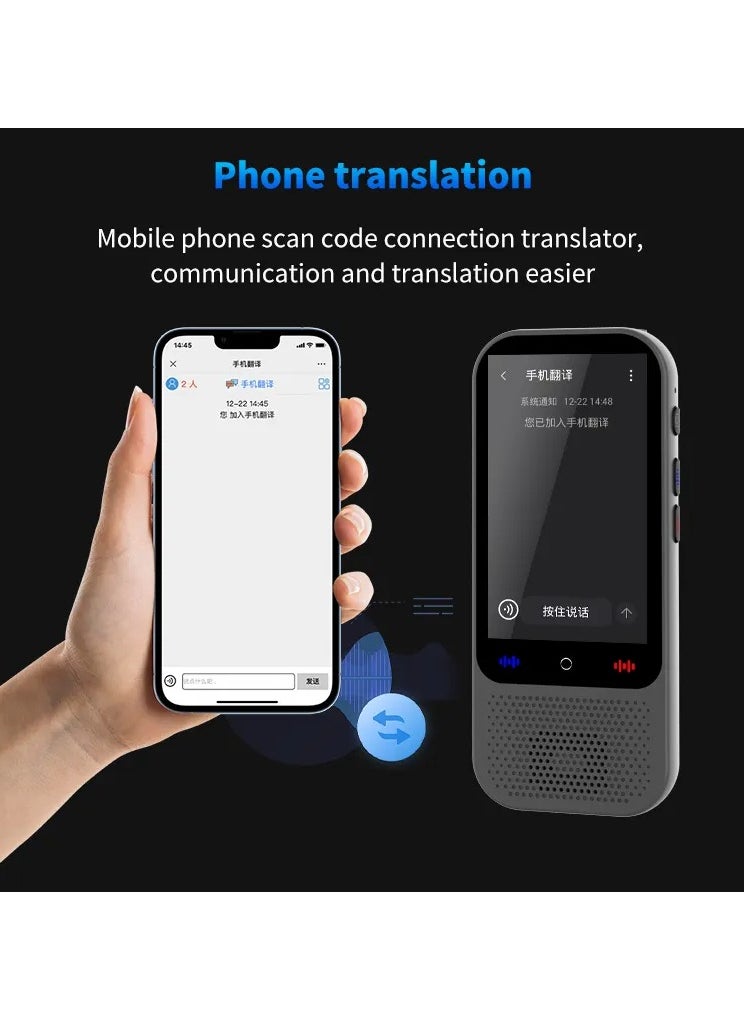 Generic - S80 Pro Smart Translator 2024 latest Portable Voice Language Translator Device 137 online 17 Offline Language Translator - Image 1