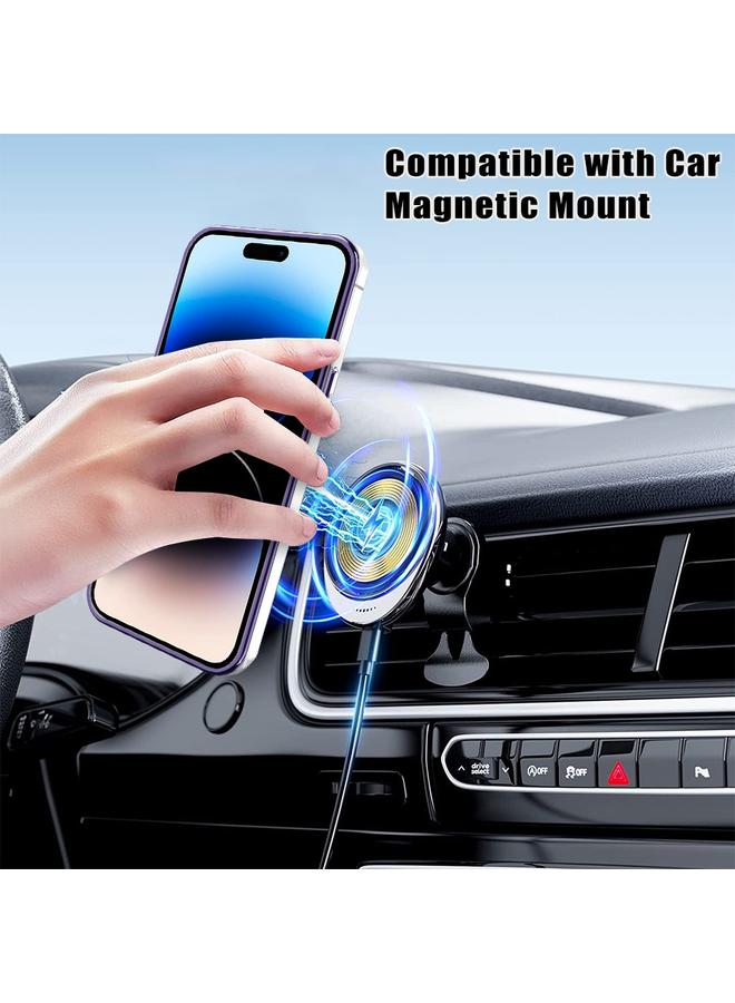 اس-توب جراب لهاتف iPhone 16 مع حامل MagSafe دوار من مادة TPU بلون متدرج لامع - Image 3