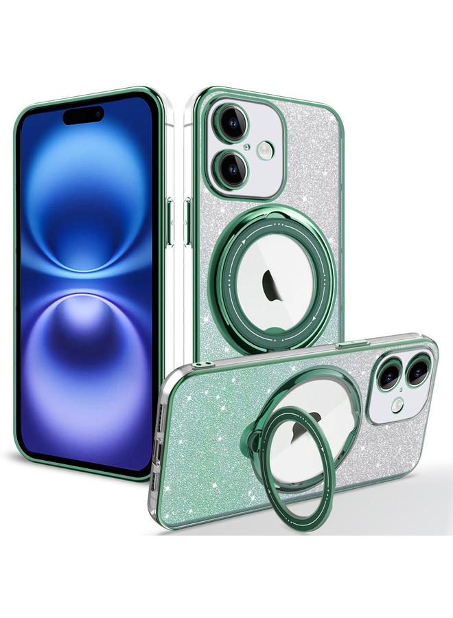 اس-توب جراب لهاتف iPhone 16 مع حامل MagSafe دوار من مادة TPU بلون متدرج لامع - Image 1