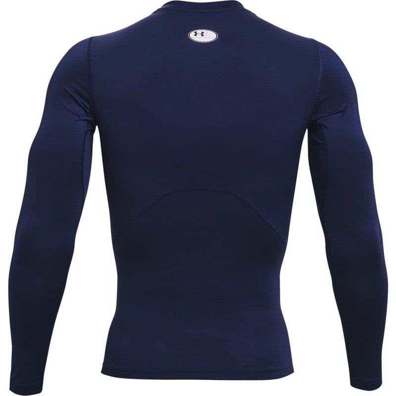 Under Armour Men's Armour HeatGear Compression Long-Sleeve T-Shirt , Midnight Navy (410)/White, X-Large - Image 4