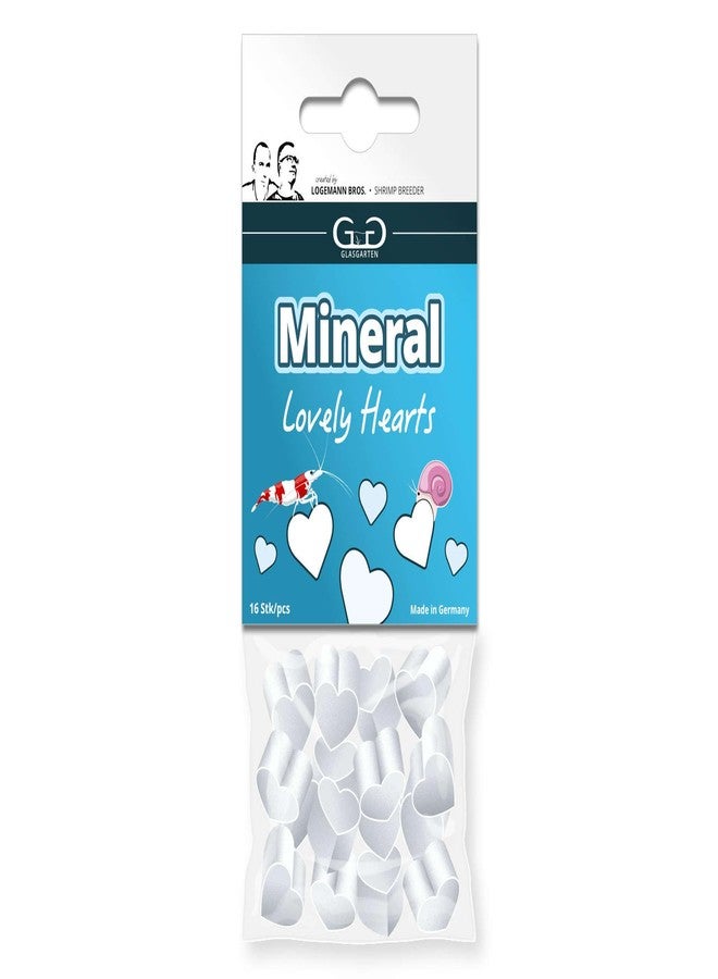 GlasGarten Mineral Hearts - Supplementary Feed for Ornamental Shrimp, Snails, Crayfish and Crabs (16 Pieces) - Image 1