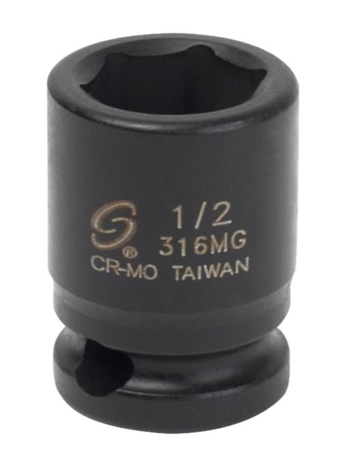 Sunex Tools Sunex 316mg 3/8-Inch Drive 1/2-Inch Magnetic Impact Socket - Image 1