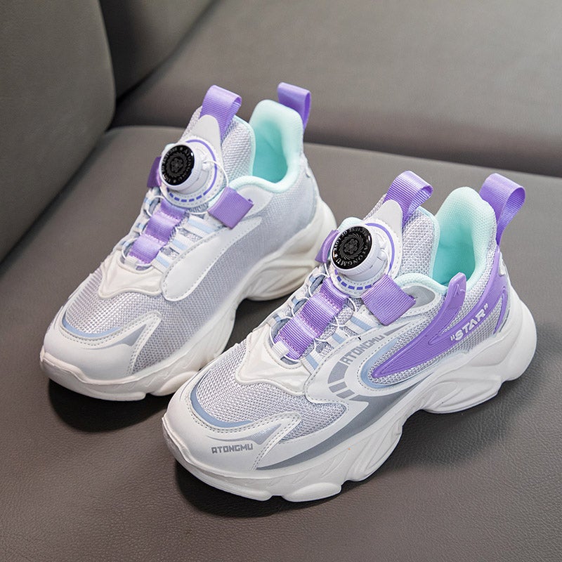 Chinese Goods Joint Name Children'S Shoes Girls 2024 Girls Mesh Breathable Children'S White Shoes Sneaker - Image 1