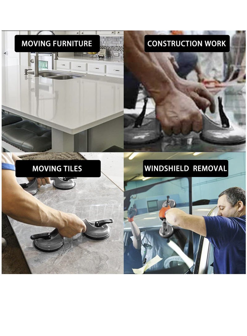 SUNRISE Glass Lifting Suction Cups Single Plate Heavy Duty Vacuum Aluminum Alloy Handle Holder - Image 3