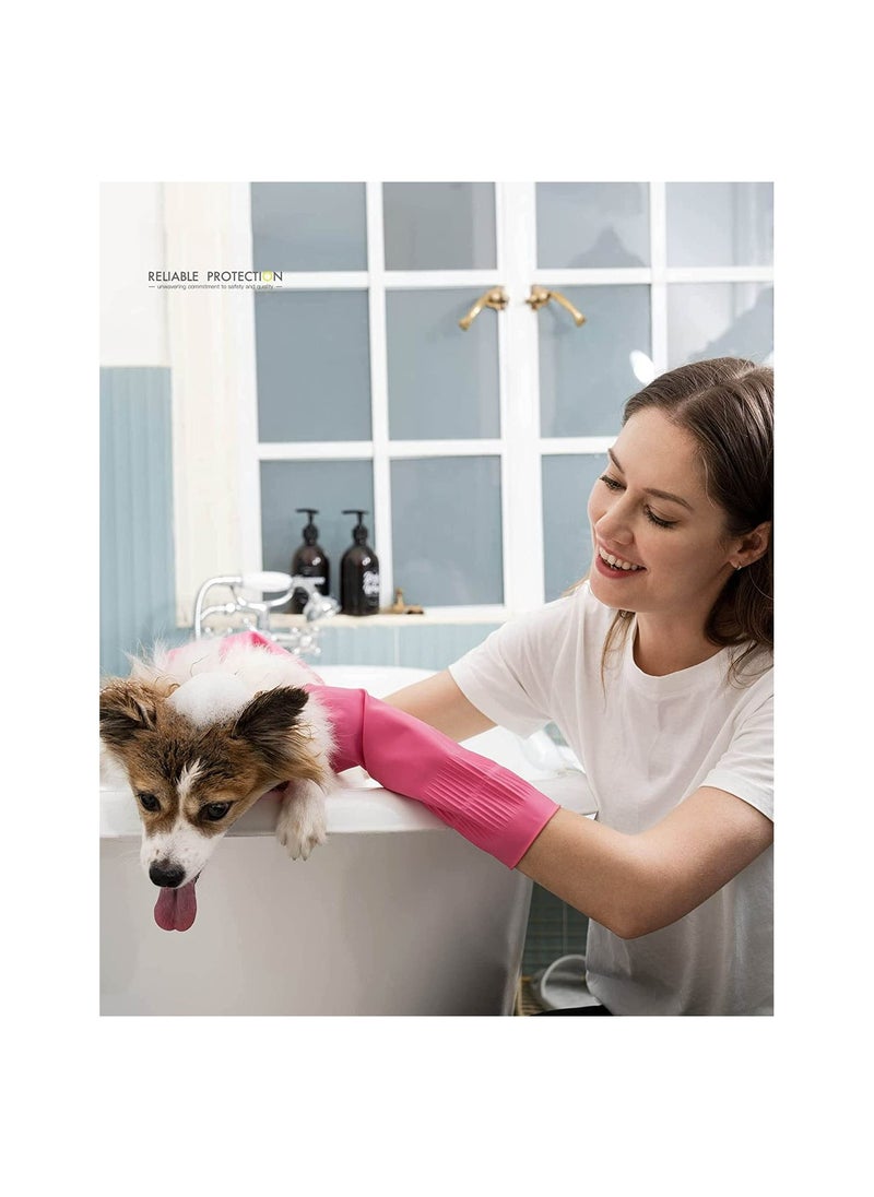 Generic - Cleaning Rubber Gloves, 2 Pairs Reusable Waterproof Dishwashing Cleaning Rubber Gloves, Non-slip, Kitchen Gloves, Large, Kitchen Waterproof Laundry Clothes Dishwashing Cleaning Gloves - Image 1