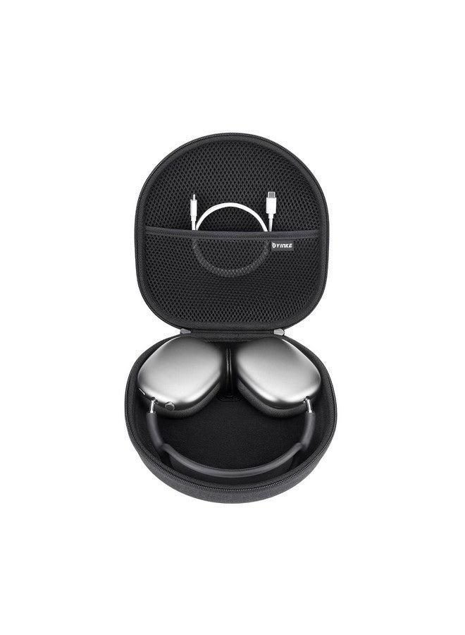Yinke Yinke Smart Case for Apple AirPods Max Supports Sleep Mode, Hard Organizer Portable Carry Travel Cover Storage Bag (Black)  - Image 1